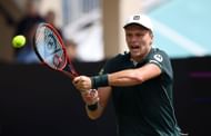 Jenson Brooksby hits a backhand | Image Source: Getty